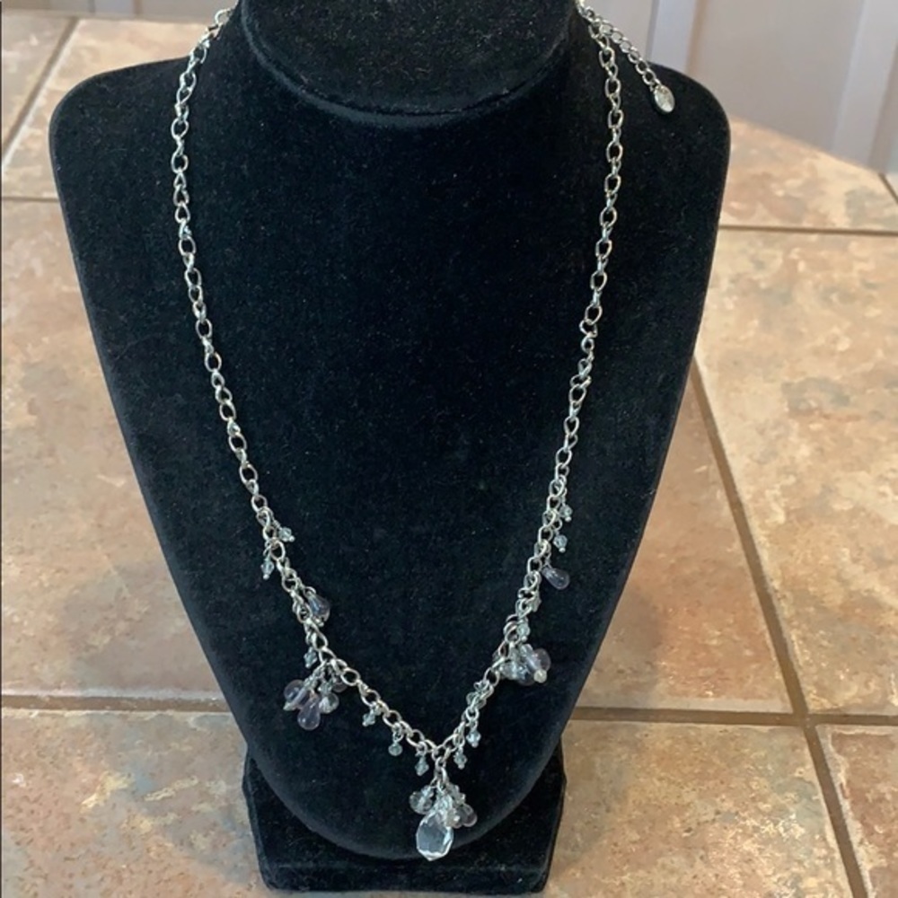Loft delicate faceted glass charm silver dainty